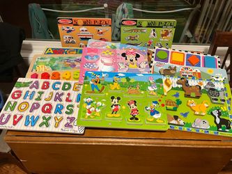 Wooden puzzle lot