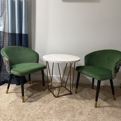 Accent Table And Set Of 2 Chairs