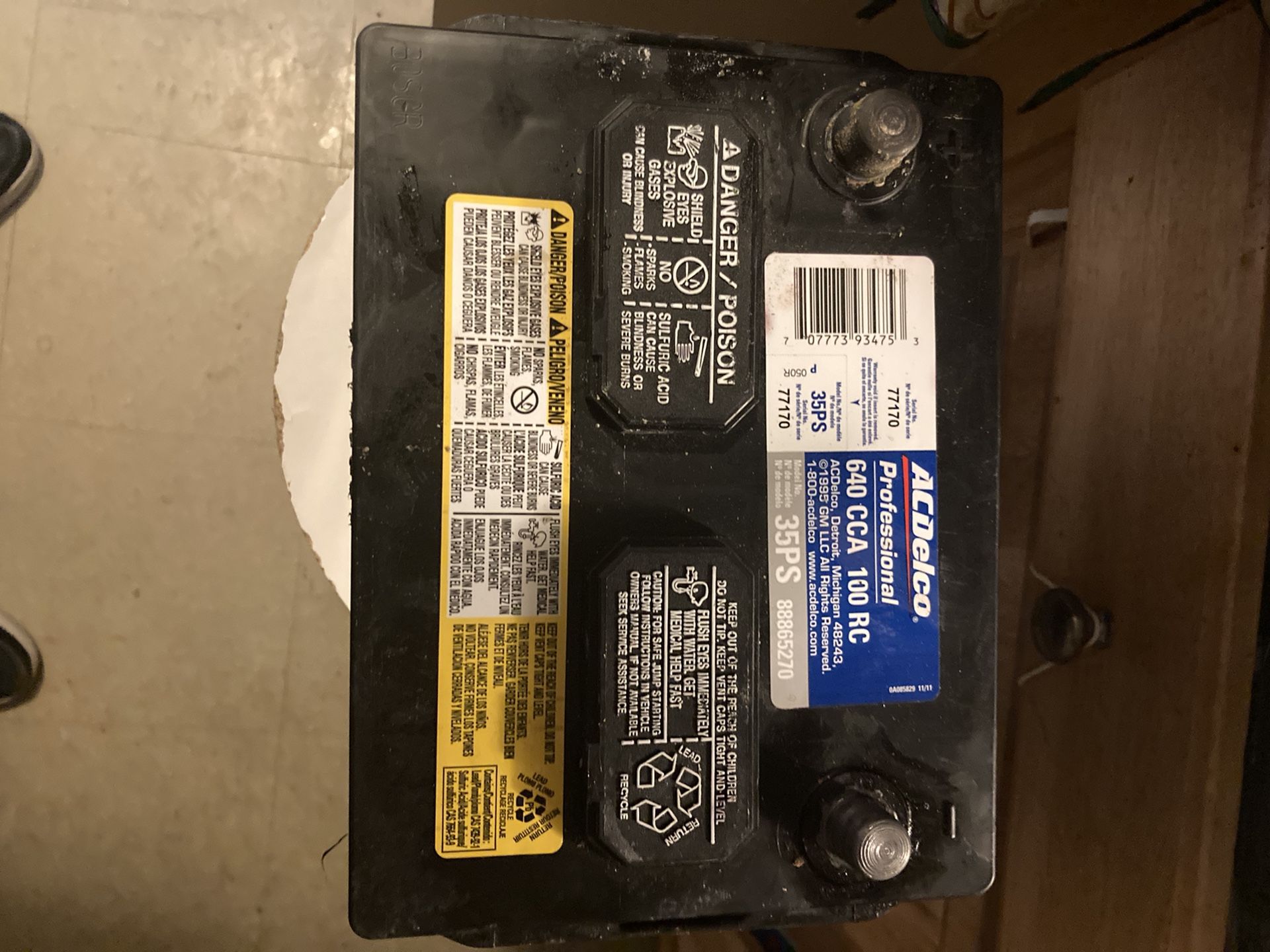 Acdelco Car Battery Almost New
