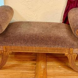Leopard Pattern Bedroom Bench