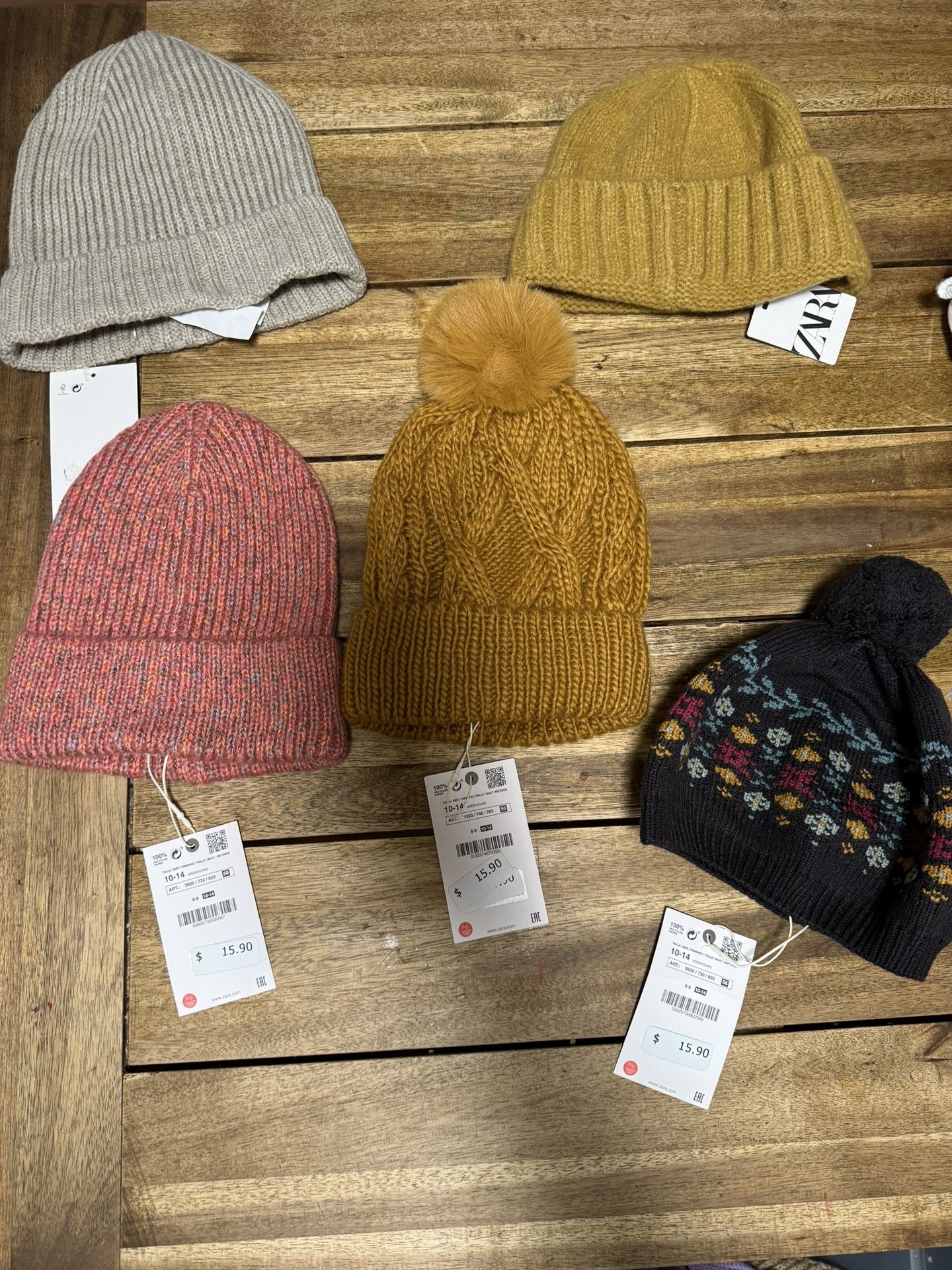 New. Zara. Kids Beanies. $10/Each