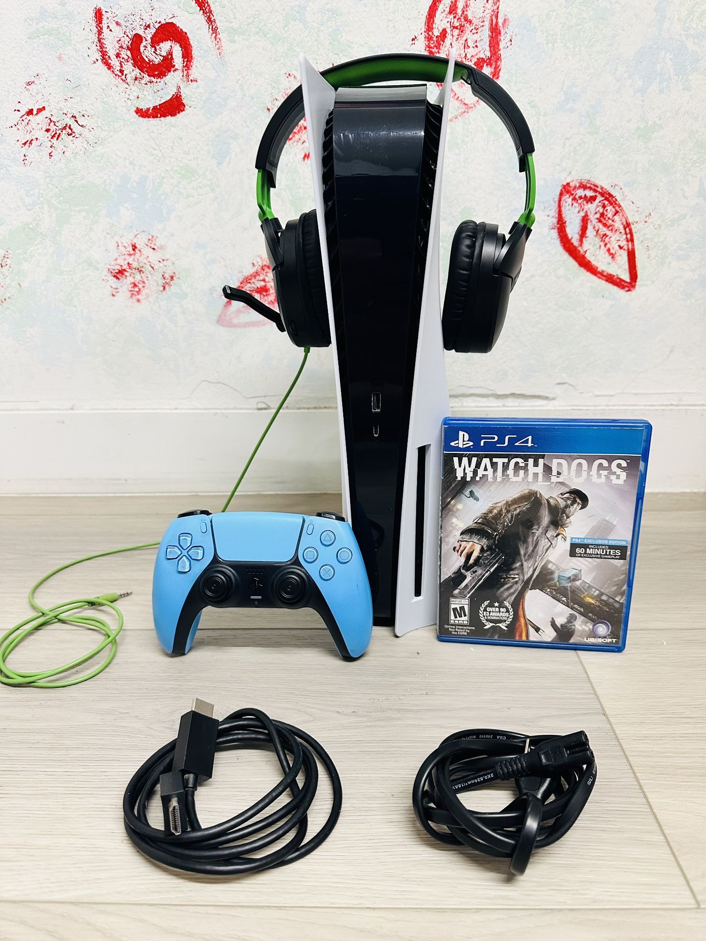 Sony PlayStation 5 - 825GB , Bonus 1 Game And 1 Head Set ( Used )