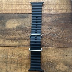 Apple Watch 49mm Anchor Blue Ocean Band- Natural Titanium Finishp