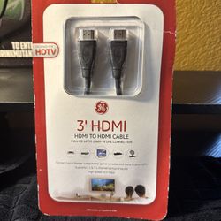 GE High Speed 3 foot ft HDMI to HDMI Cable