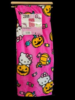 Hello Kitty Halloween Throw 50x70in  - Pumpkin Pop