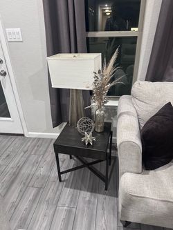 End tables with decor