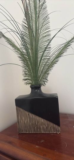 Vase with fake plant