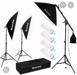 Professional 3-Piece Softbox Photography Lighting Kit