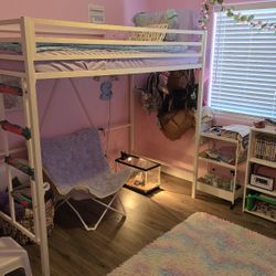 Twin Loft Bed (White)
