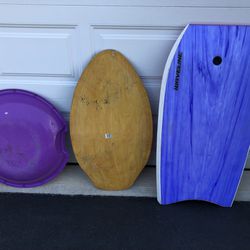 Boogie Boards ,skim Board And Saucer Sled
