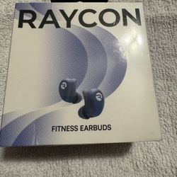 Raycon Fitness Bluetooth True Wireless Earbuds with Built in Mic 56 Hours of Battery, IPX7 Waterproof, Active Noise Cancellation. Blue . New sealed  I