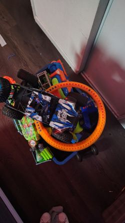Selling a box with toys and more