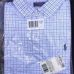 Beautiful Men's Plaid Ralph Lauren 100% Cotton Shirt