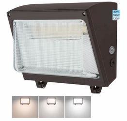 120W LED Wall Pack Light 80/100/120W Switchable IP65 Dusk to Dawn Outdoor