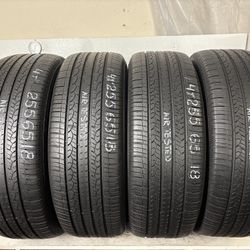 Set 4 Tires 255 65 18 Goodyear Assurance Cs Fuel High Tread No Repairs