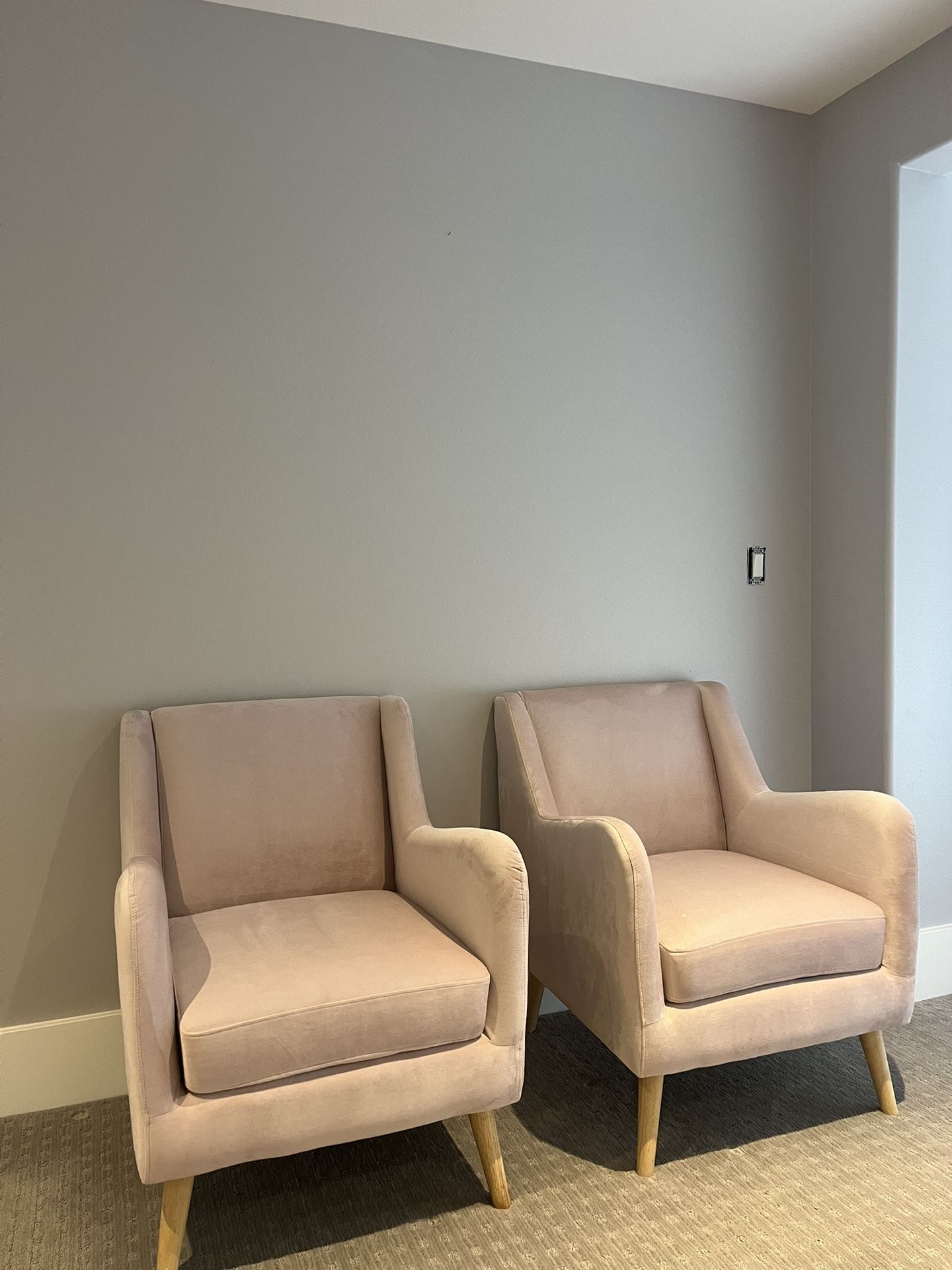 Mid Century Style Pink Chairs