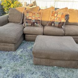 Sectional Couch with Ottoman Free Delivery 