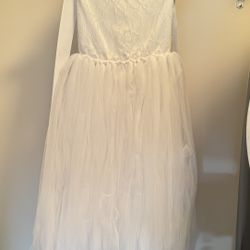 Ya Ya Fairies White Flower Girl-Style Dress - Size 8-9 Youth