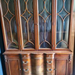 China Cabinet with Bubble Glass

