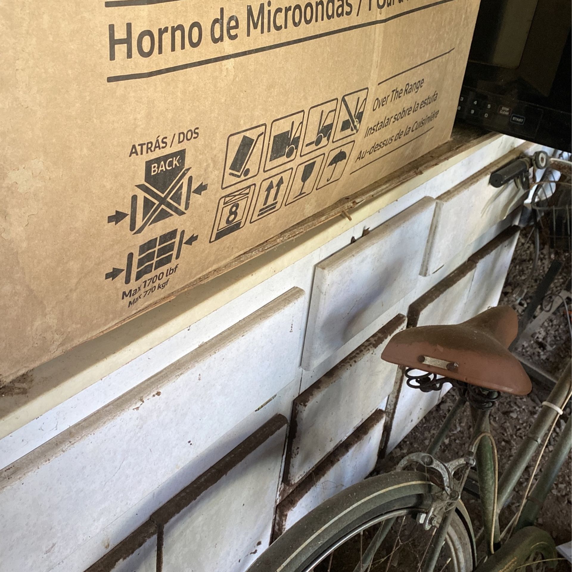 White Large Microwave