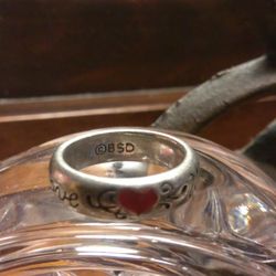 Ring, Silver size 5, Bob Siemon Designs, Sterling "Love Waits"