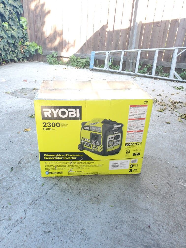 RYOBI 2,300-Watt Recoil Start Bluetooth Super Quiet Gasoline Powered Digital Inverter Generator with CO Shutdown Sensor