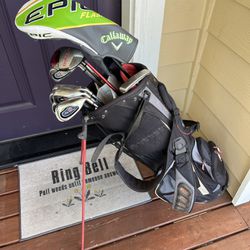 Complete Set of Men’s Callaway Golf Clubs with Nike Carry Bag 