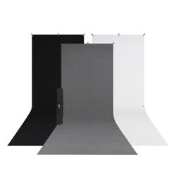 Westcott X-Drop 3-Pack Backdrop Kit (White / Black / Gray, 5' x 12') — BRAND NEW