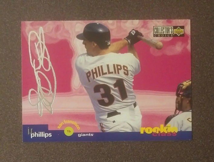 1995 Upper Deck J. R. Phillips San Francisco Giants #27 Rookie Class Collector's Choice Silver Signature Baseball Card Vintage Collectible Sports MLB