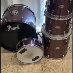 Pearl Drum Kit 5 Piece Thatched Burgundy