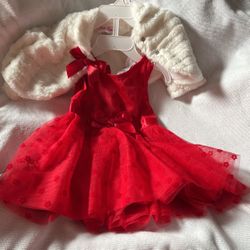 Baby girl dress 3/6 months Red