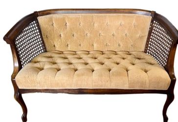 Antique wicker love seat