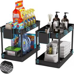 2 Tier Under Sink Organizer 2pcs (X003AIYYO3,6E-212-A-2E )