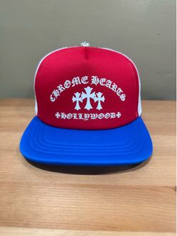 Chrome Hearts Hollywood Trucker Hat Red White Blue