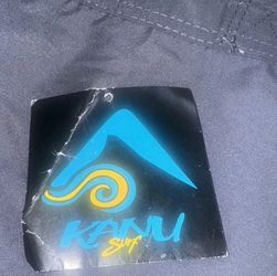 KANU SURF SHORTS MENS BIG 1X GRAY BOARD SHORTS SWIM TRUNKS QUICK DRY UPF 50+