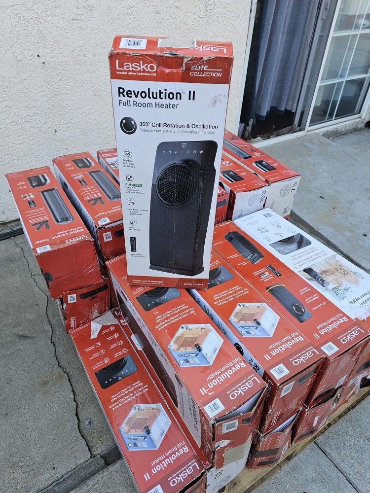 EACH FOR SALE LASKO HEATERS NEW MODELS,LARGE ROOM ECO CERAMIC TOWER,ECO ELECTRIC, REMOTE CONTROL,DIGITAL CERAMIC,GET READY FOR THIS WINTER FOR ANY QUE
