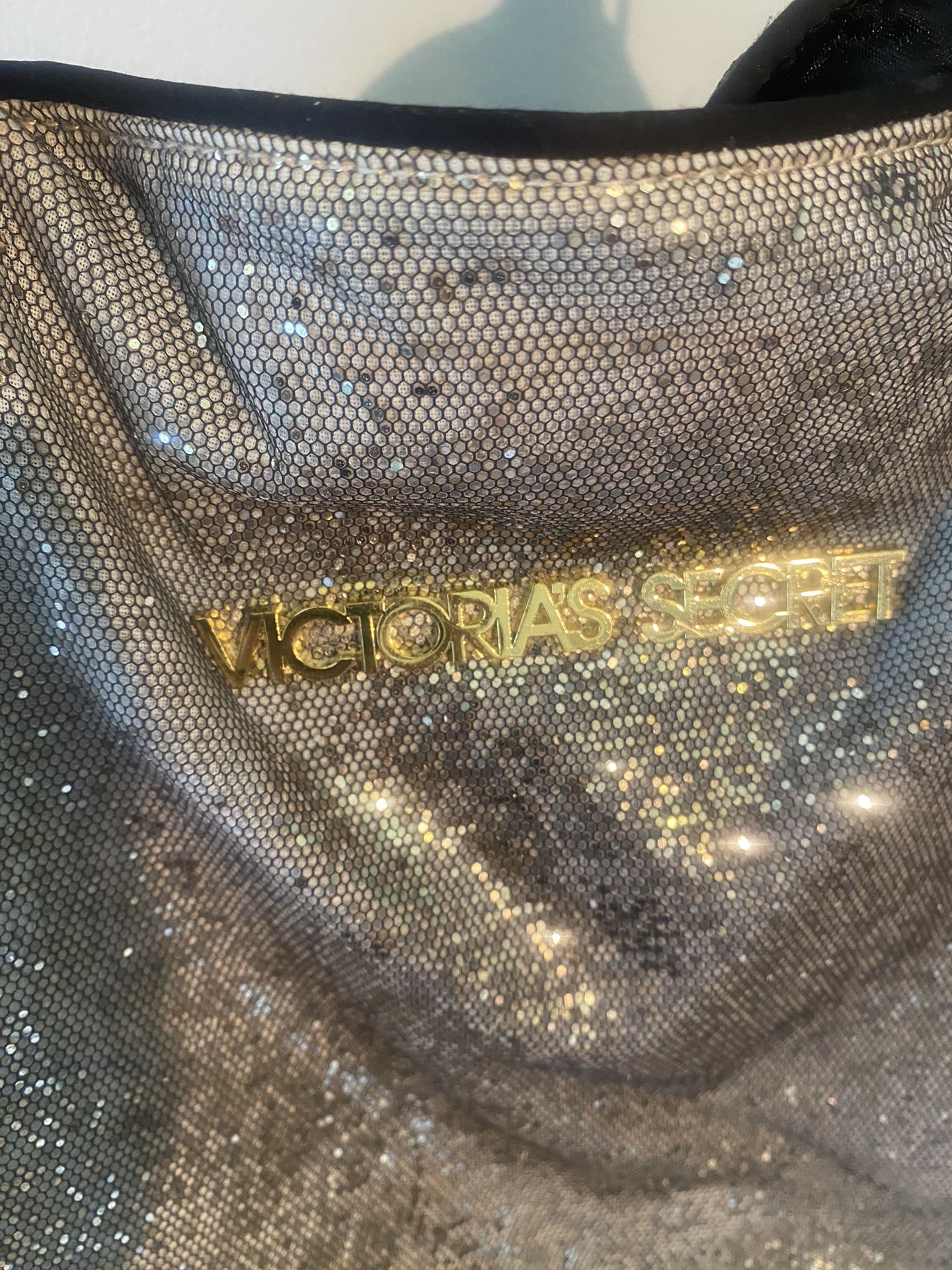 Gold Victorias Secret Tote Bag