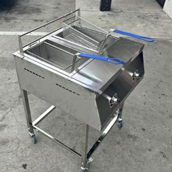 Deep Fryer/ Nuevo Fridora De 2 Canastas/ Gas Propane Deep Fryer
