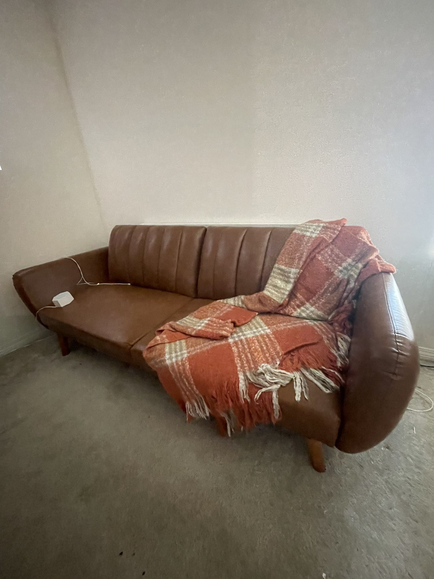 Novogratz Brittany Faux Leather Sleeper Couch Futon