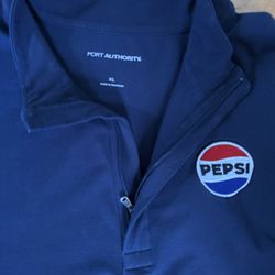 Pepsi Men’s  L/S Quarter Zip Pullover Size XL