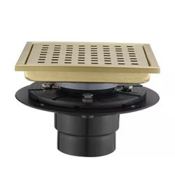 Floor Drain Brushed Gold