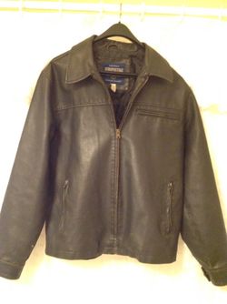 Men's size L Aeropostale black/brown dark leather jacket