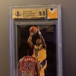 RARE Kobe Bryant 1996-97 Fleer Game Used  Jersey 23rd National Convention rookie BGS 9.5 GEM MINT # 203 rc