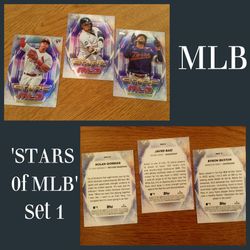 MLB -Topps 'Stars Of MLB' CHROME Bundle Set (x3 Cards, NM)