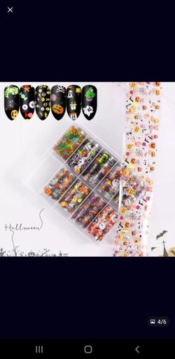 Nails foil Halloween