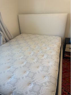 Pottery barn QUEEN bed frame with mattress