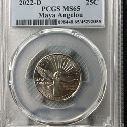 2022-D 25c PCGS MS65 Maya Angelou First Strike