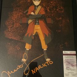 Signed Naruto Funko Pop And Poster 