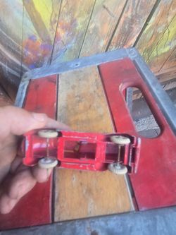 Vintage Red Die-Cast Toy Car