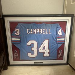 Earl Campbell Framed Jersey Plus More